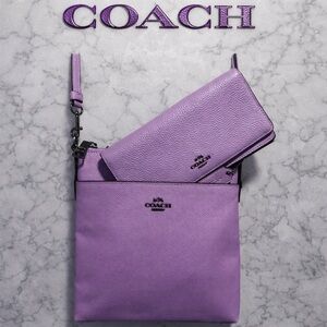 Coach Kitt Crossbody & Wallet Set In Lily/Dark Gunmetal Hardware NWOT MSRP:$529